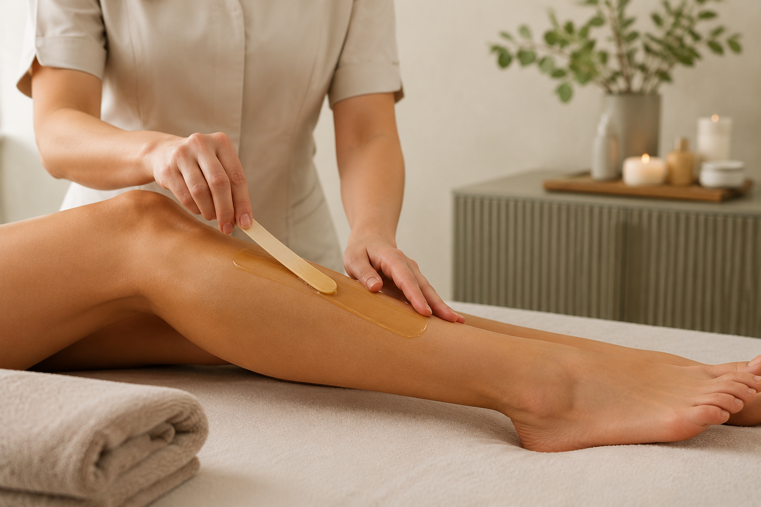 Épilation professionnelle à la cire